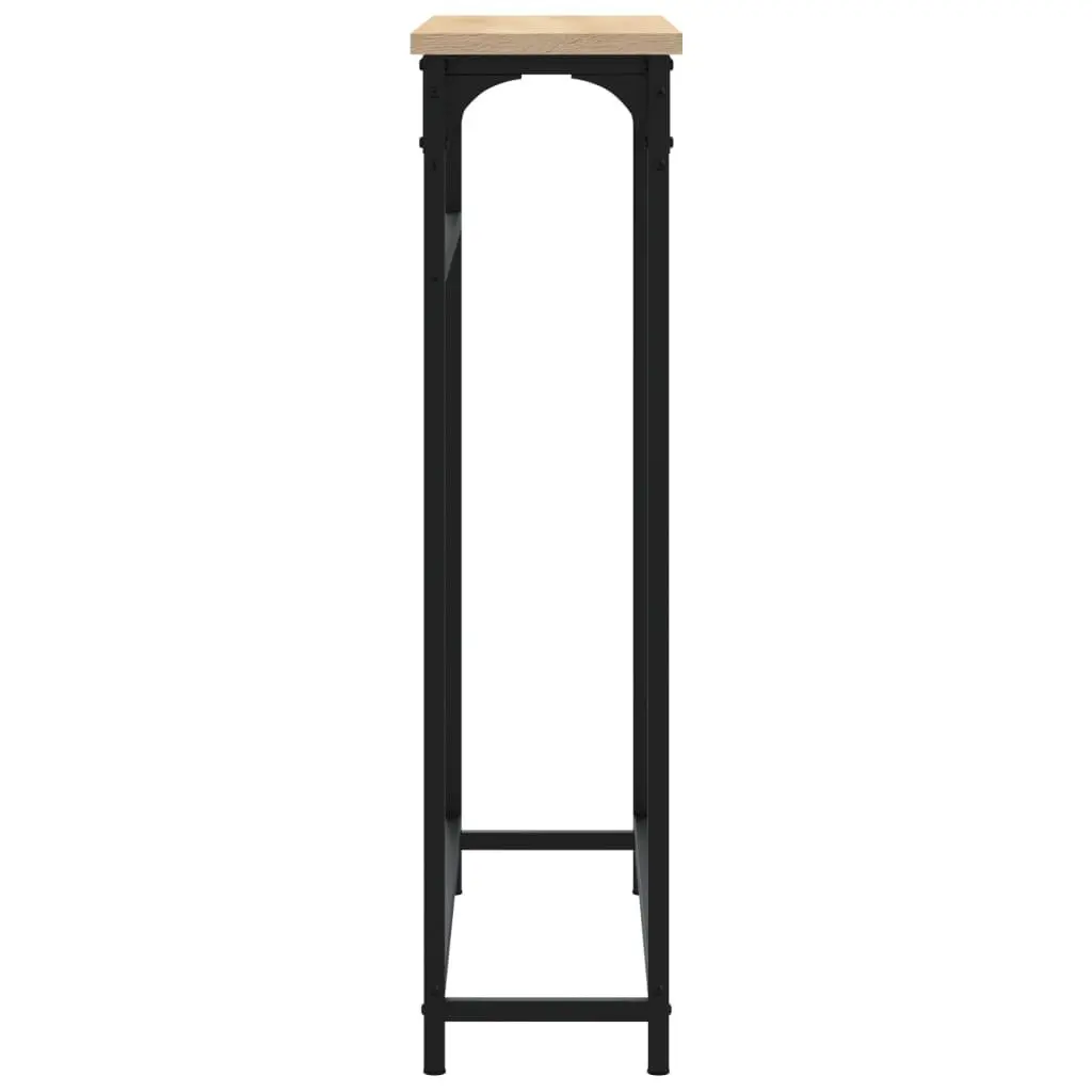 Engineered Wood Console Table Brown Industrial Style 75cm x 19.5cm x 75cm
