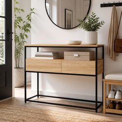 Sonoma Oak Console Table for Entryway or Living Room