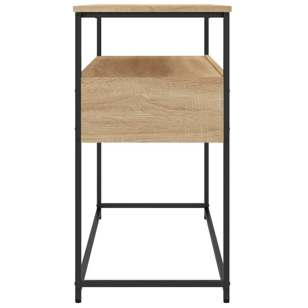 Console Table Sonoma Oak 100 x 40 x 75 cm Engineered Wood with Metal Frame