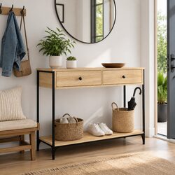 Sonoma Oak Brown Console Table for Entryways