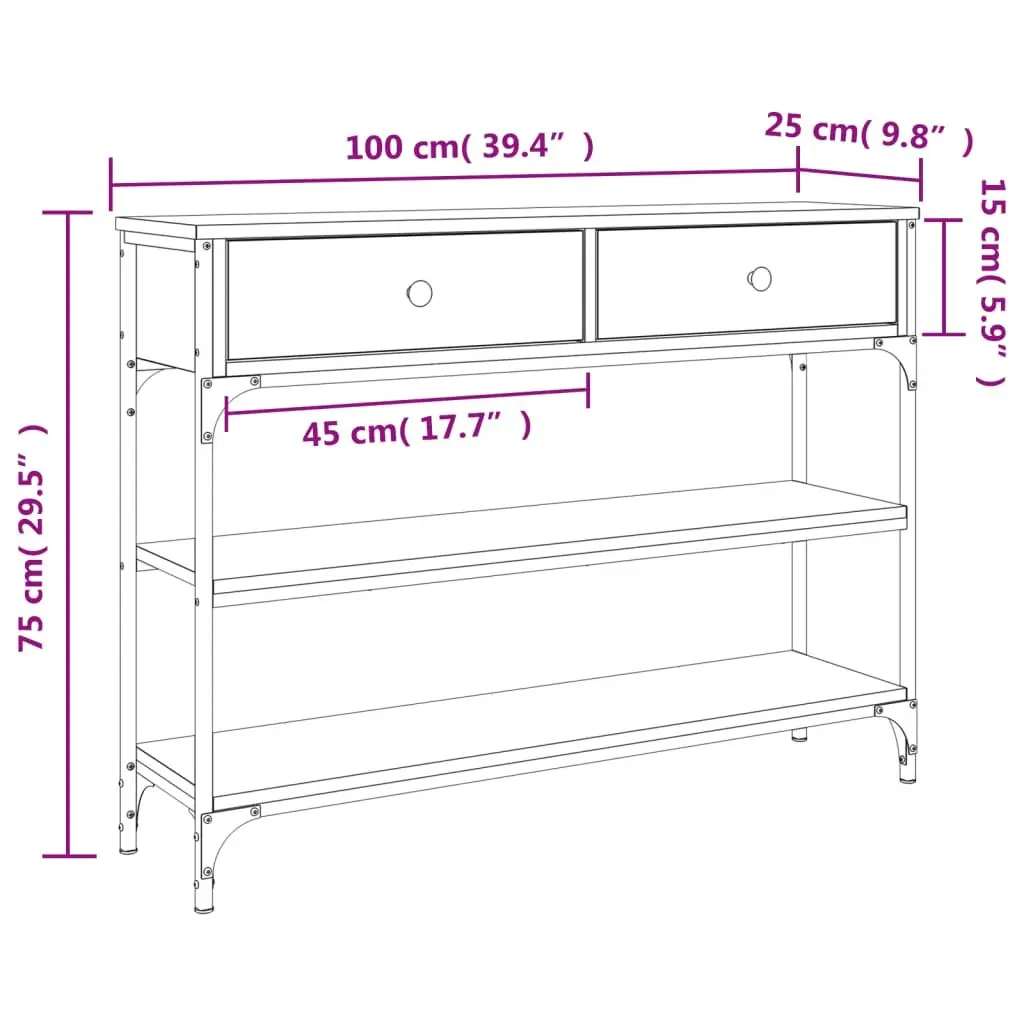 Grey Sonoma Console Table for Entryway and Hallway