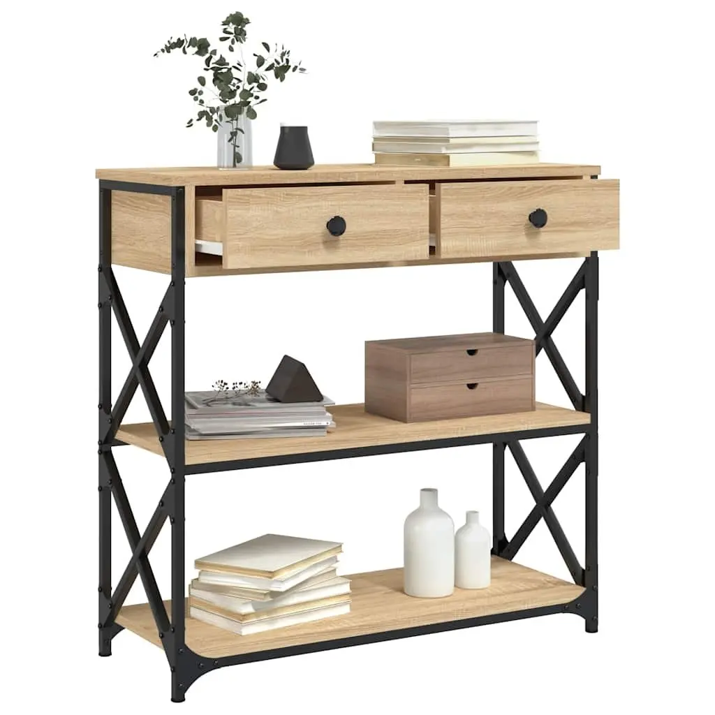 Brown Accent Console Table for Entryway or Hallway
