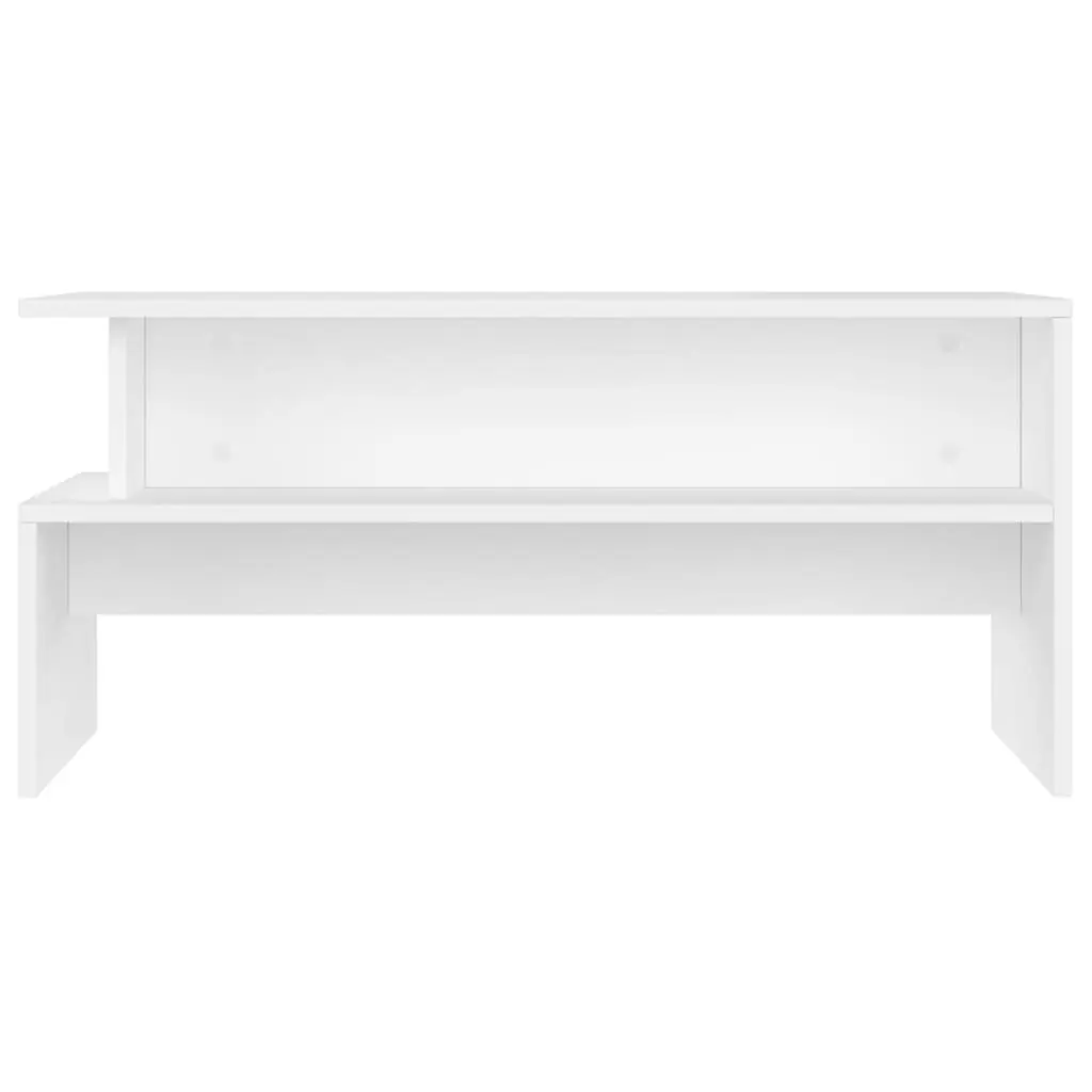 Coffee Table White 90L x 55W x 42.5H cm Engineered Wood