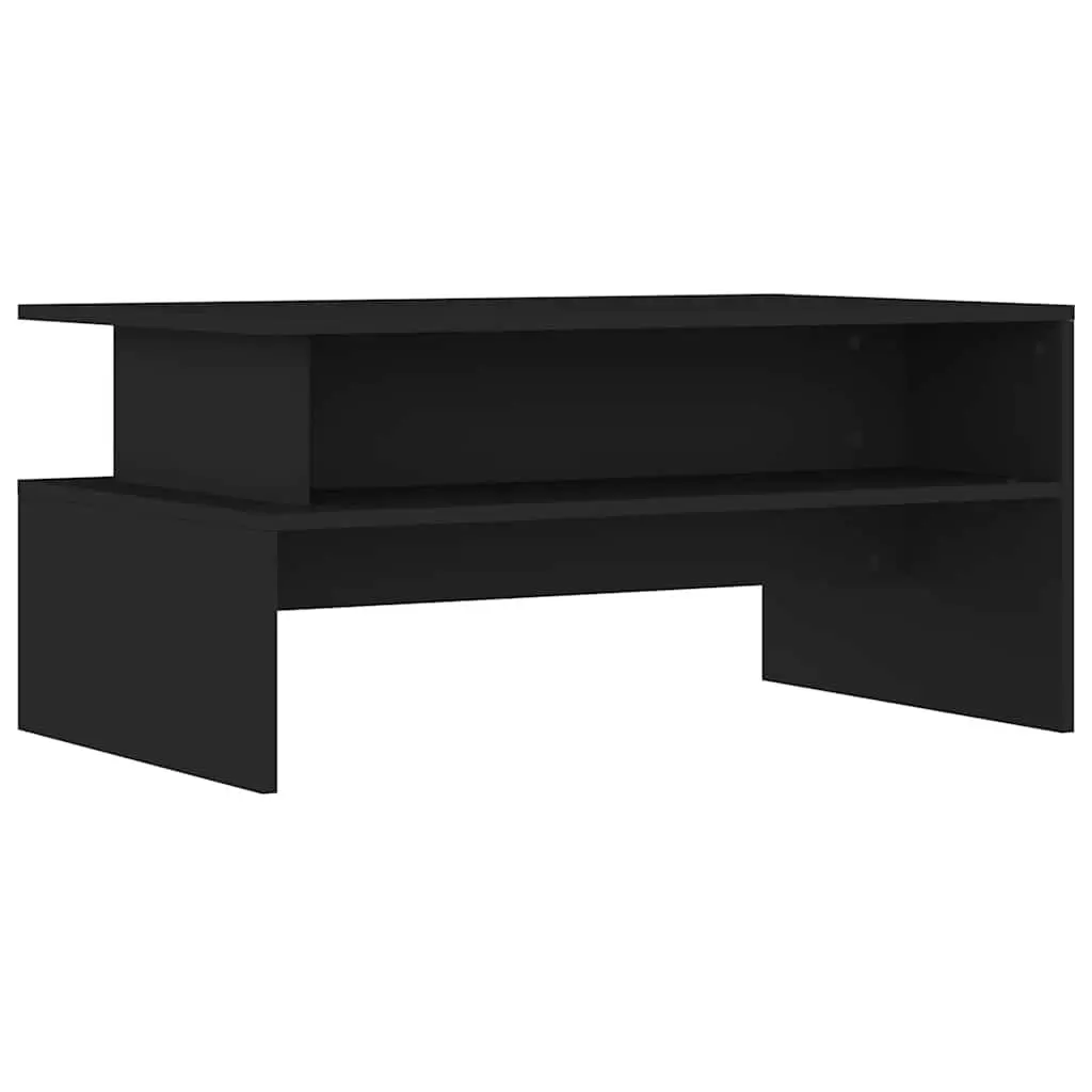 Coffee Table Black Engineered Wood 90L x 55W x 42.5H cm