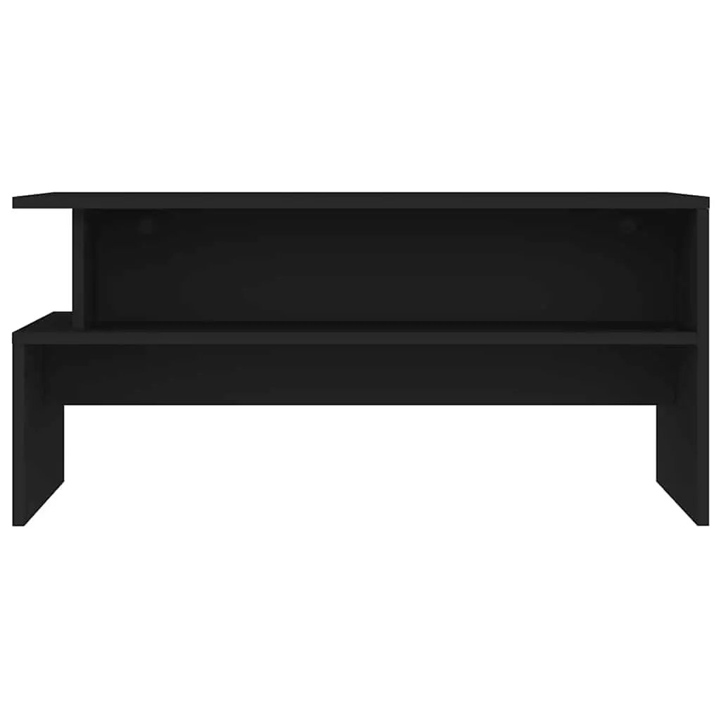 Coffee Table Black Engineered Wood 90L x 55W x 42.5H cm