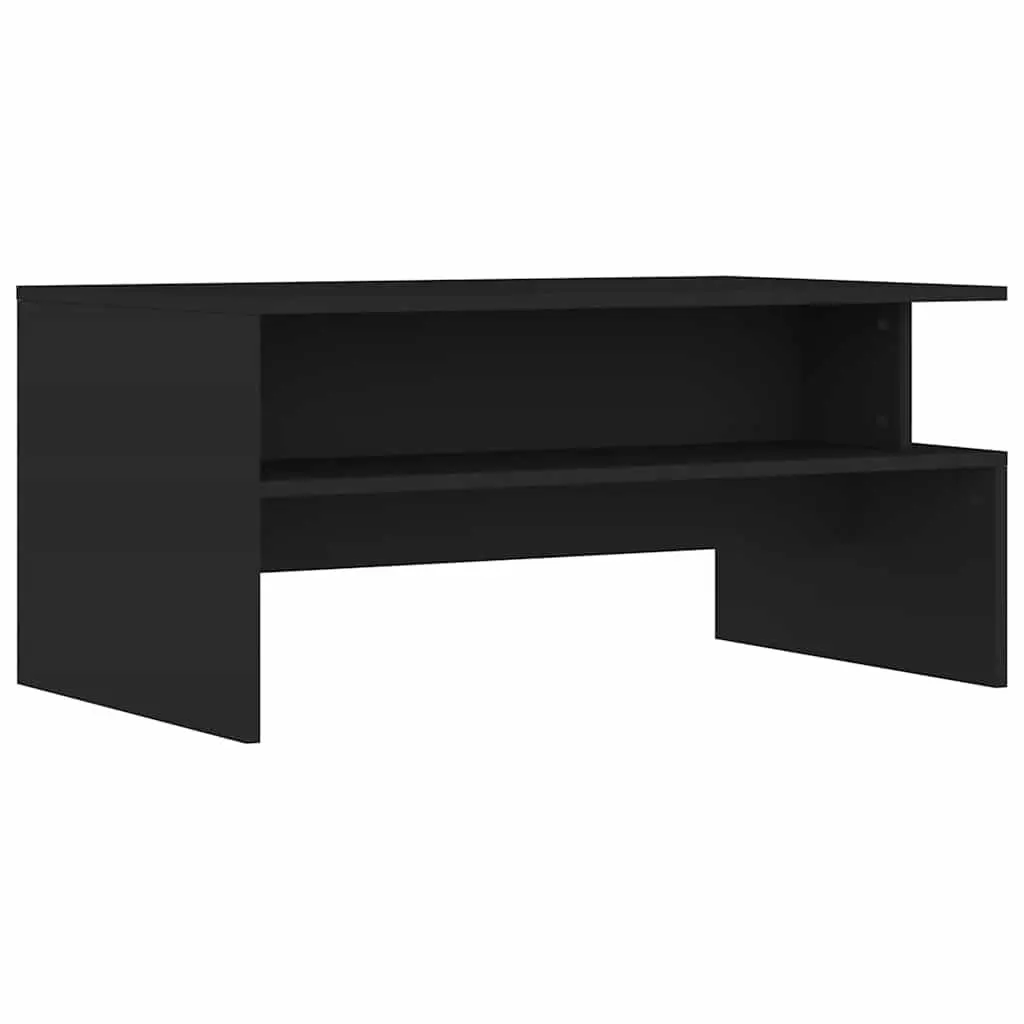 Coffee Table Black Engineered Wood 90L x 55W x 42.5H cm