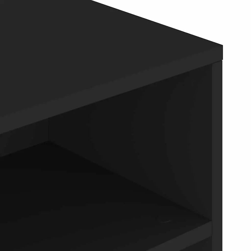 Coffee Table Black Engineered Wood 90L x 55W x 42.5H cm