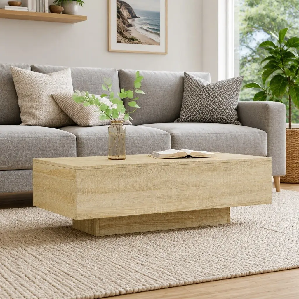 Sonoma Oak Coffee Table 100x49.5x31 cm Engineered Wood