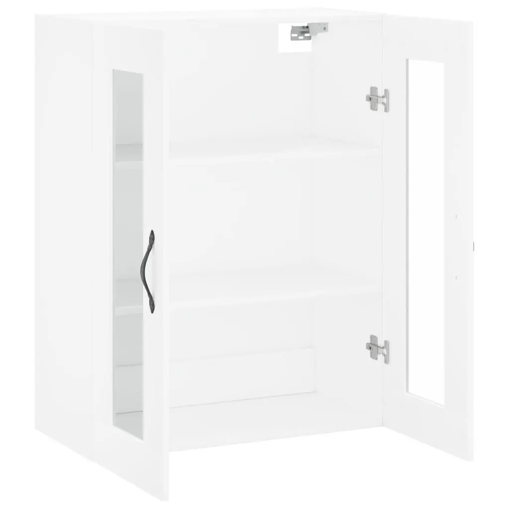 Wall Mounted Cabinet White Storage Floating Cupboard Engineered Wood
