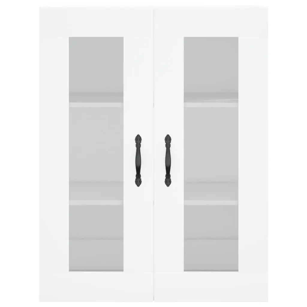 Wall Mounted Cabinet White Storage Floating Cupboard Engineered Wood