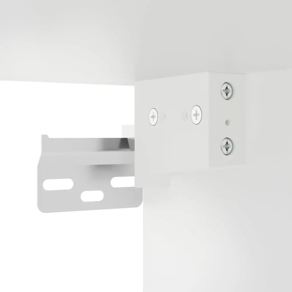 Wall Mounted Cabinet White Storage Floating Cupboard Engineered Wood