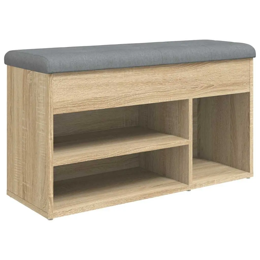 Padded Shoe Bench with Storage for Entryway or Bedroom