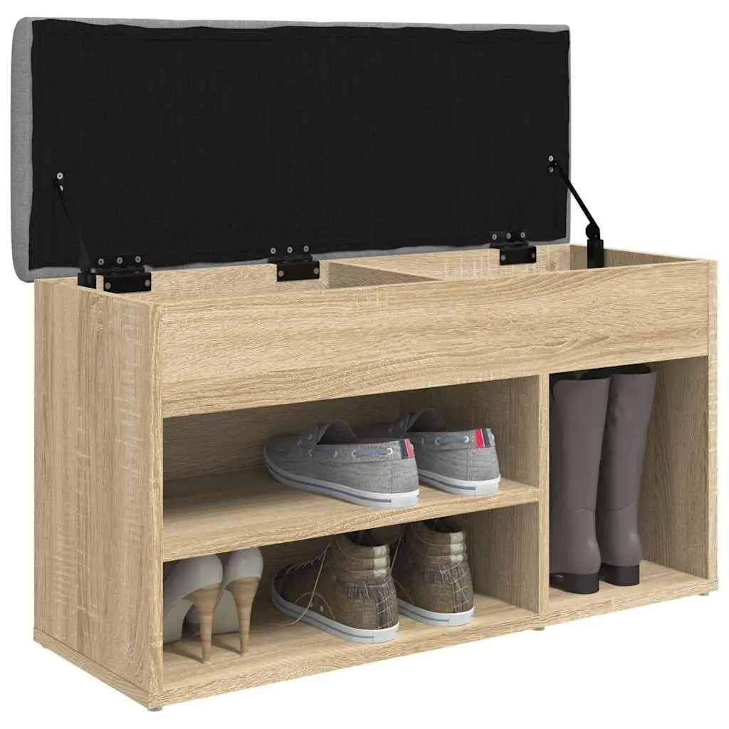 Padded Shoe Bench with Storage for Entryway or Bedroom