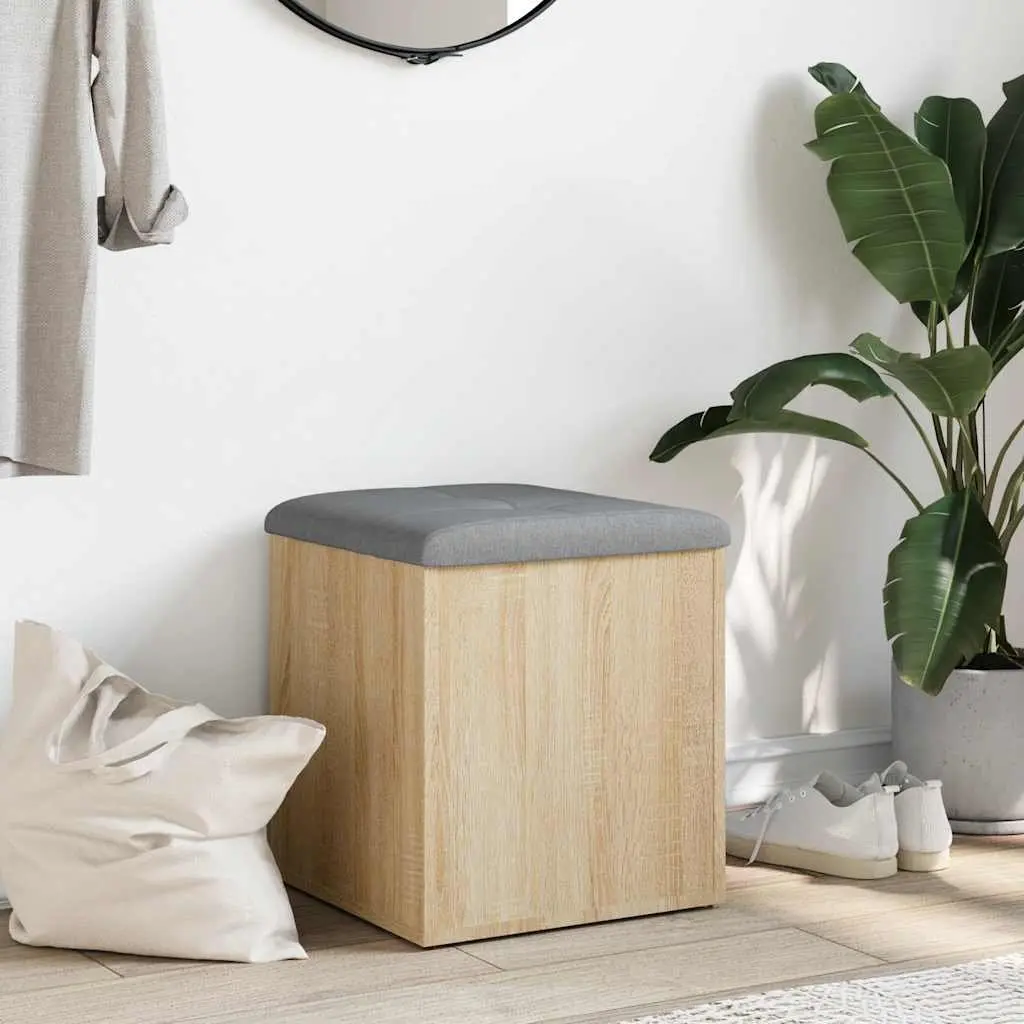 Storage Bench in Sonoma Oak 42x42x45 cm