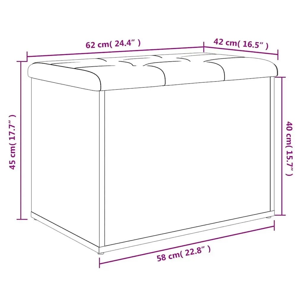 White Storage Bench with Padded Cushion for Entryway