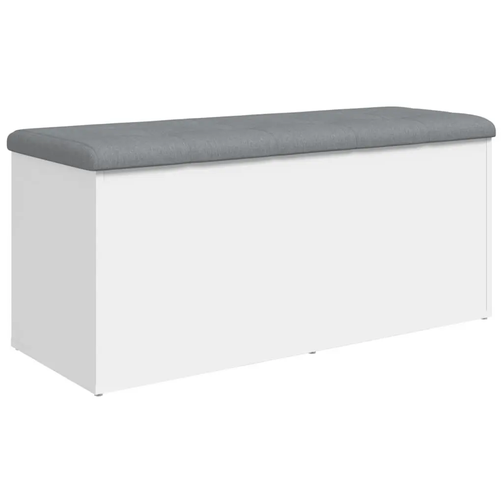 Storage Bench White 102x42x45 cm Engineered Wood Hallway Shoe Organizer Seat
