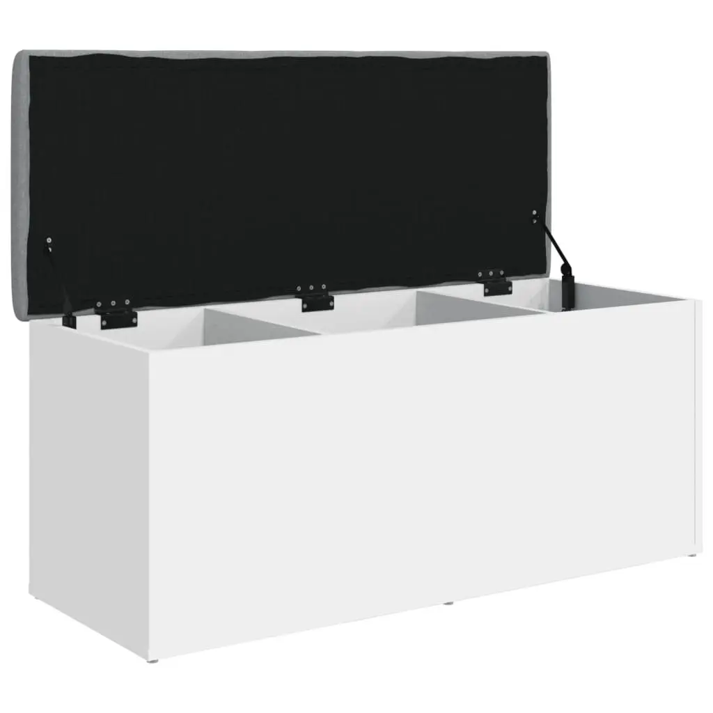 Storage Bench White 102x42x45 cm Engineered Wood Hallway Shoe Organizer Seat