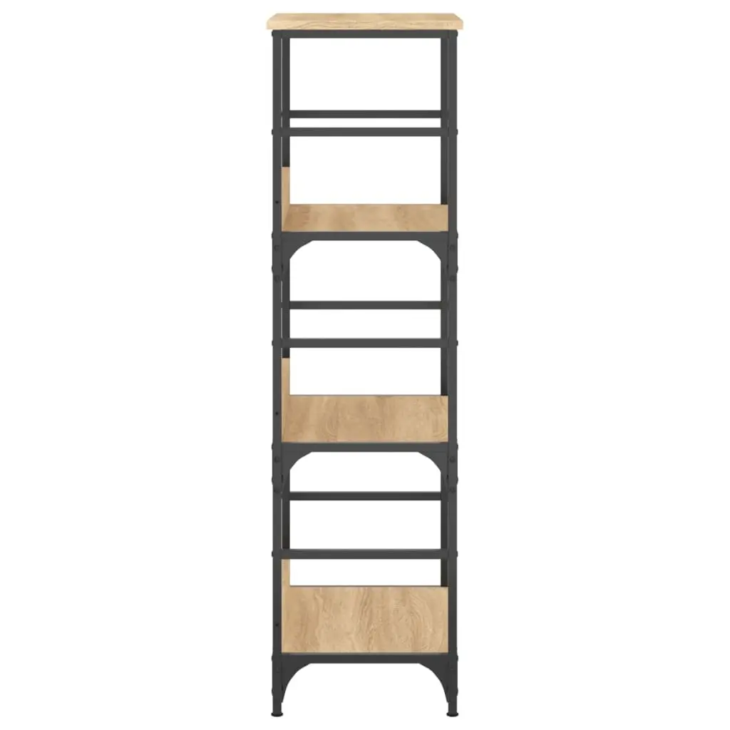 Bookshelf Sonoma Oak 50x33x117.5cm Engineered Wood Bookcase 3-Tier Storage Shelf