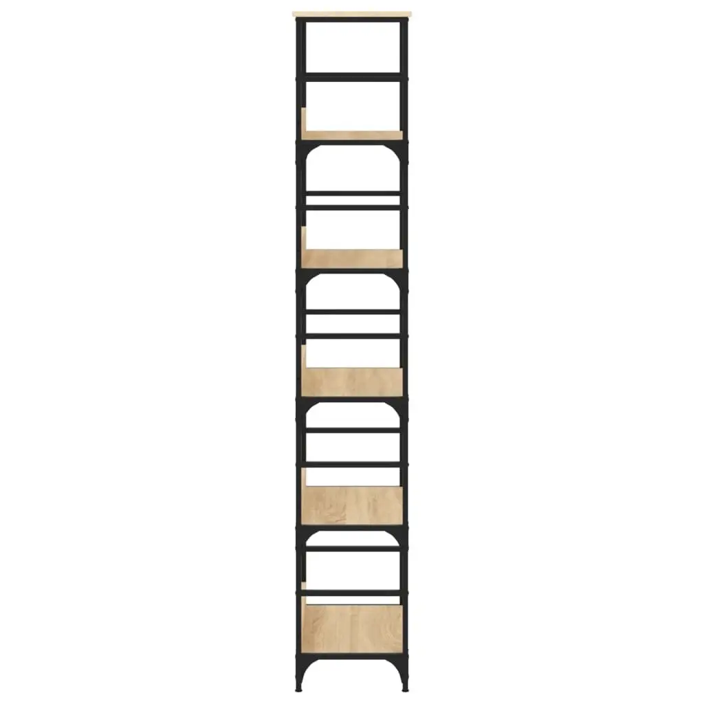 Bookshelf Storage Shelving Unit 5 Compartments 50x33x188.5cm Standing Rack Brown