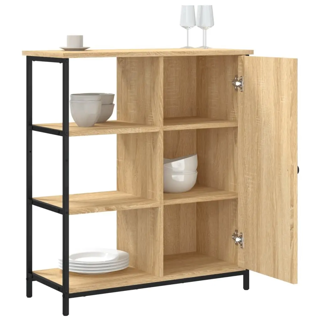 Brown Engineered Wood Sideboard Storage Cabinet