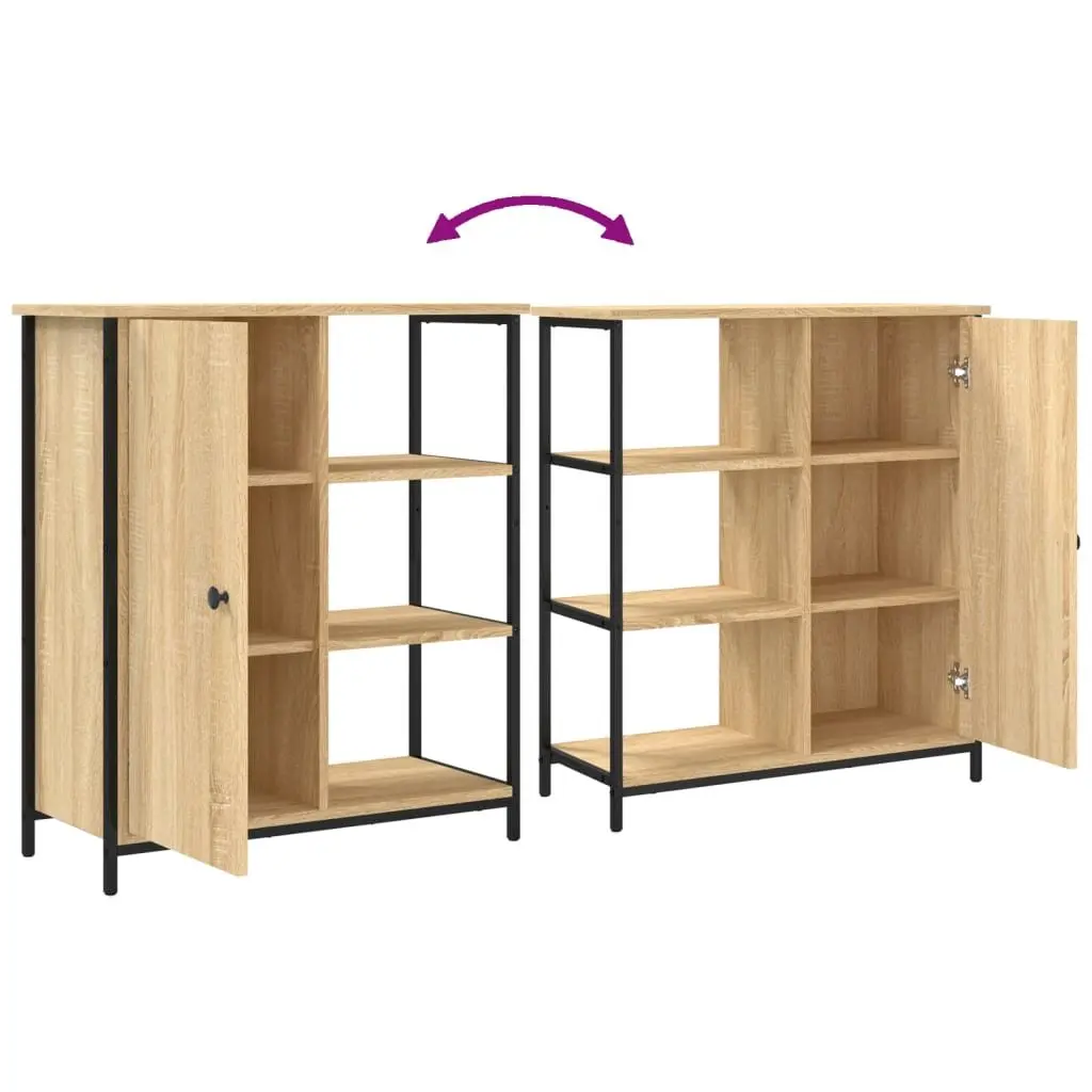 Brown Engineered Wood Sideboard Storage Cabinet