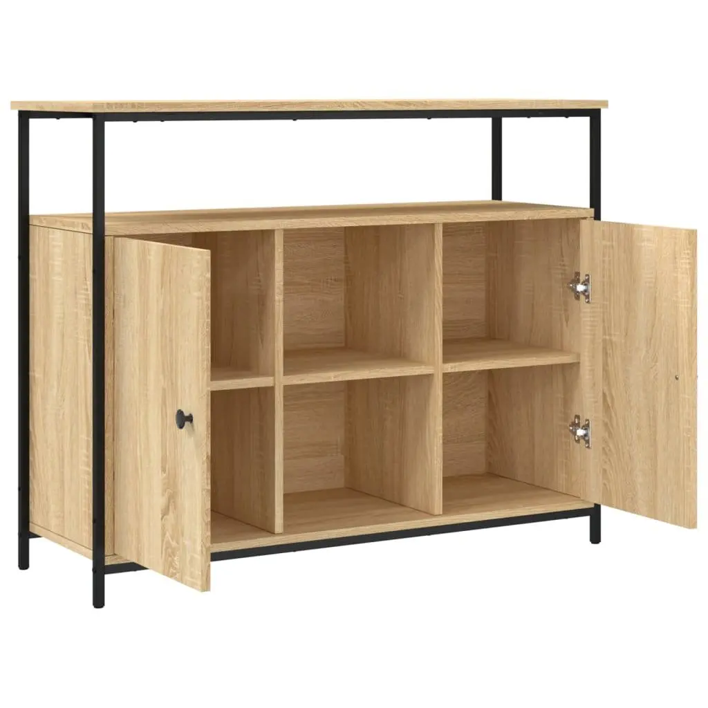 Brown Engineered Wood Sideboard with Ample Storage