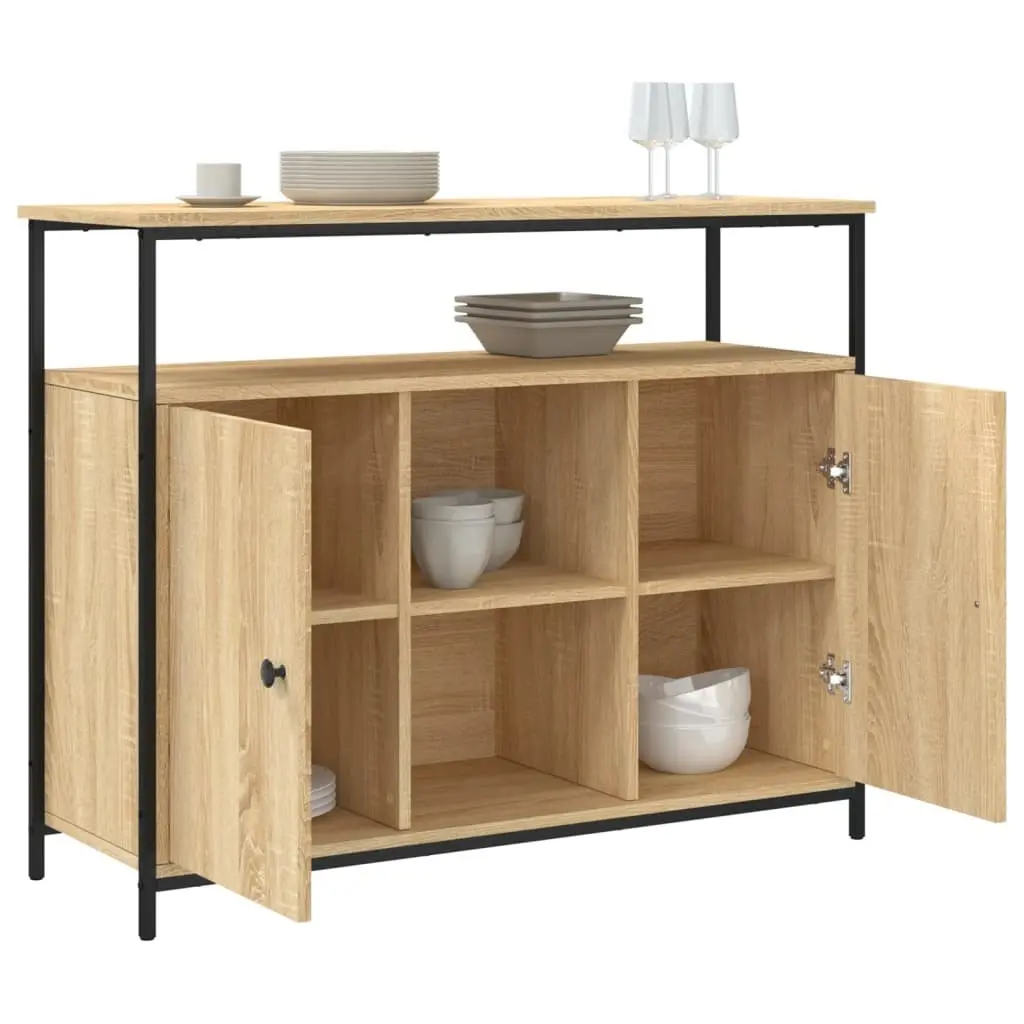 Brown Engineered Wood Sideboard with Ample Storage