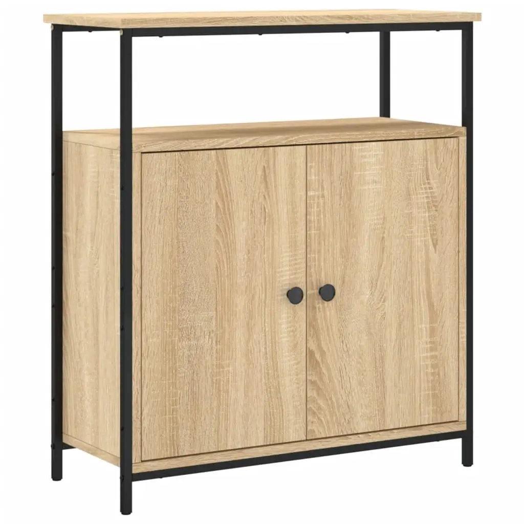 Storage Cabinet Buffet Brown Engineered Wood 70Wx30Dx80Hcm