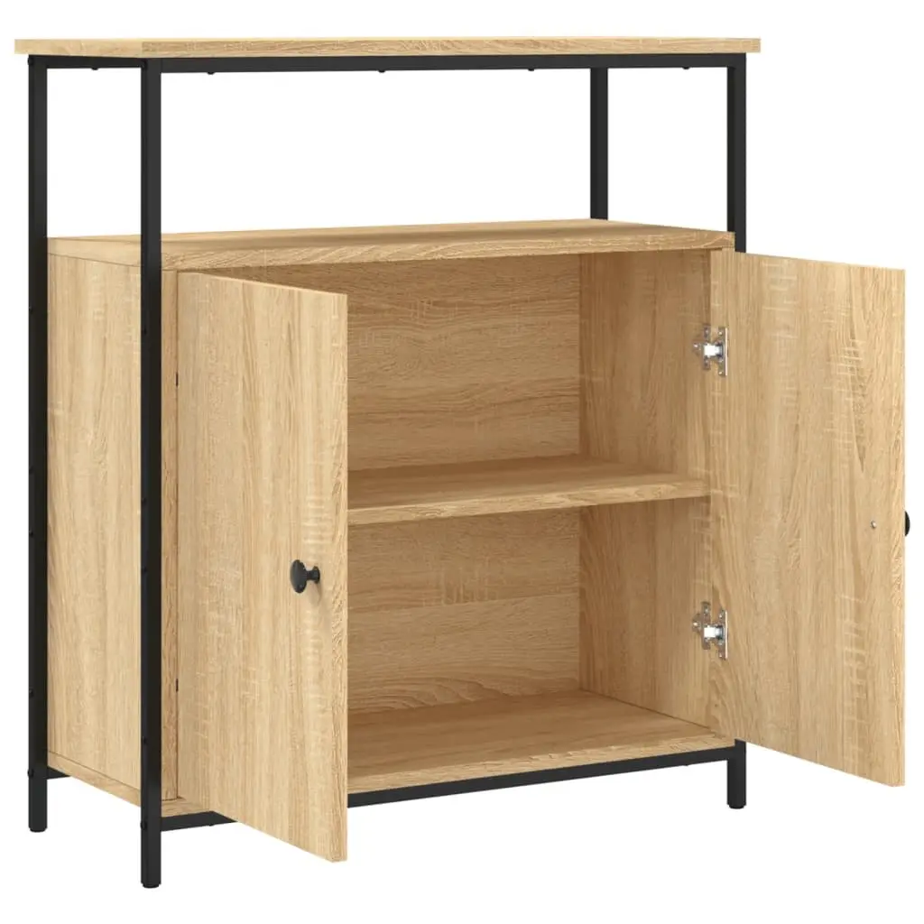 Storage Cabinet Buffet Brown Engineered Wood 70Wx30Dx80Hcm
