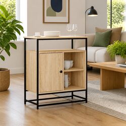 Warm Brown Sideboard Storage Cabinet 69x35x80cm