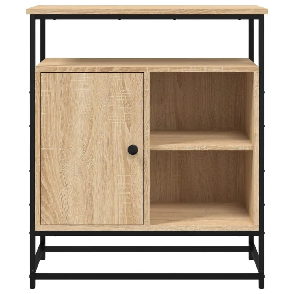 Sideboard Storage Cabinet Brown 69x35x80cm Engineered Wood Buffet Living Room