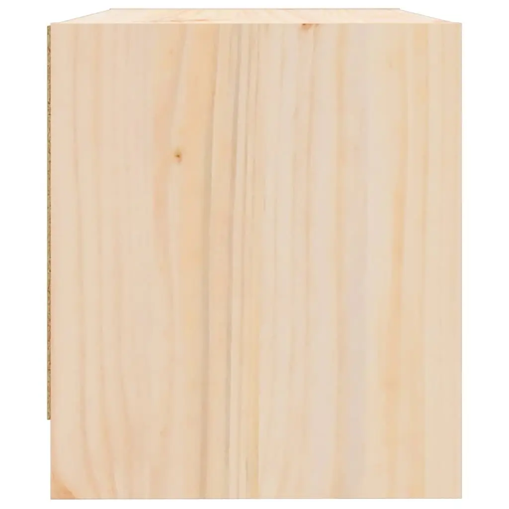 Bedside Cabinet Solid Pine Wood 40x31x35.5 cm 2 Drawer Bedroom Storage Table