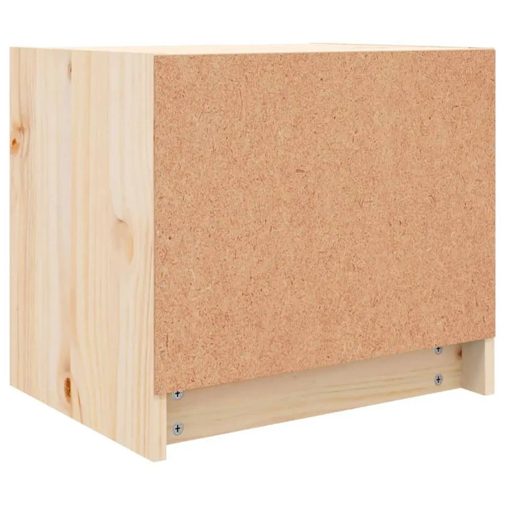 Bedside Cabinet Solid Pine Wood 40x31x35.5 cm 2 Drawer Bedroom Storage Table