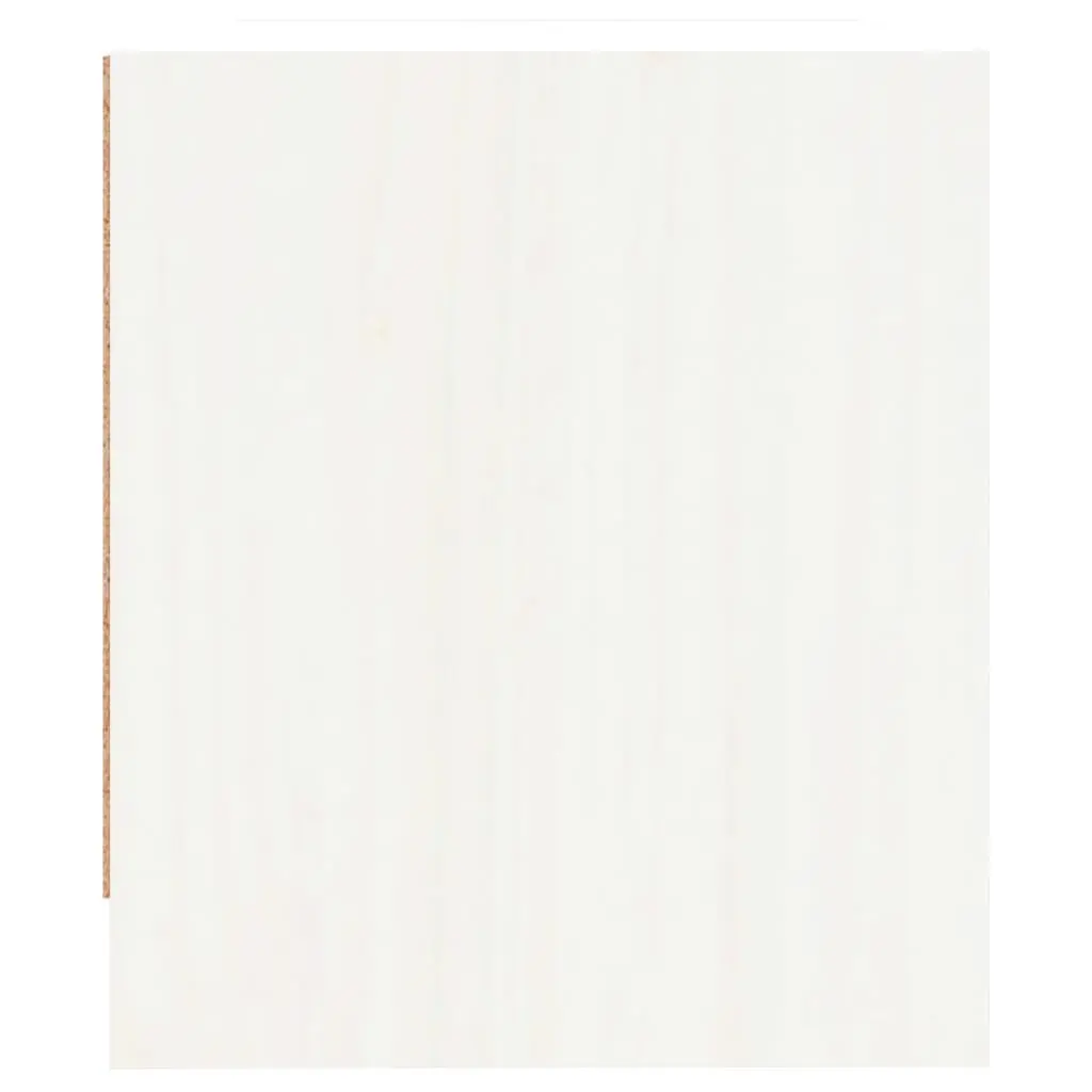 White Nightstand Solid Pine Wood 2 Drawer Bedside Table