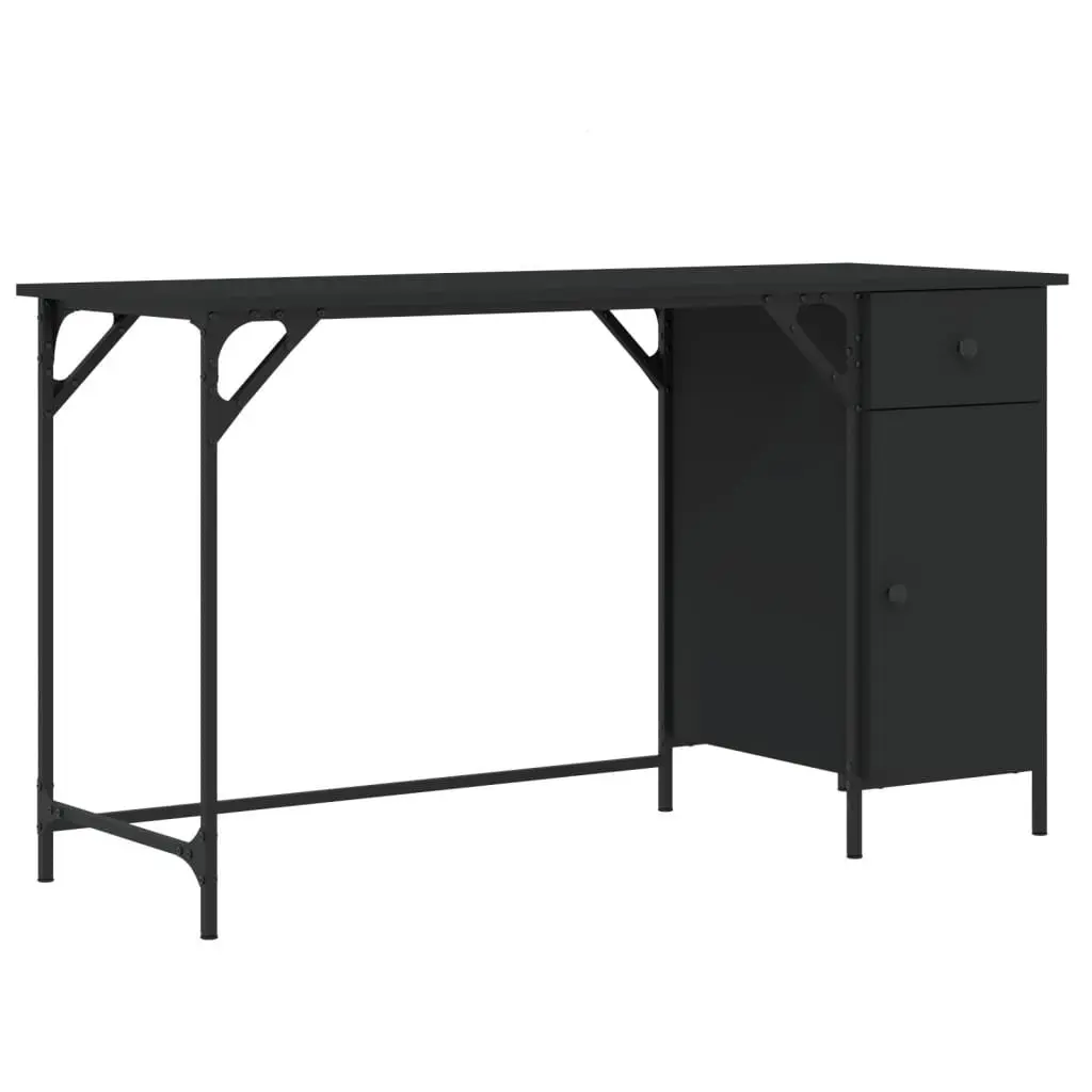 Black Computer Desk for Home Office 131x48x75 cm