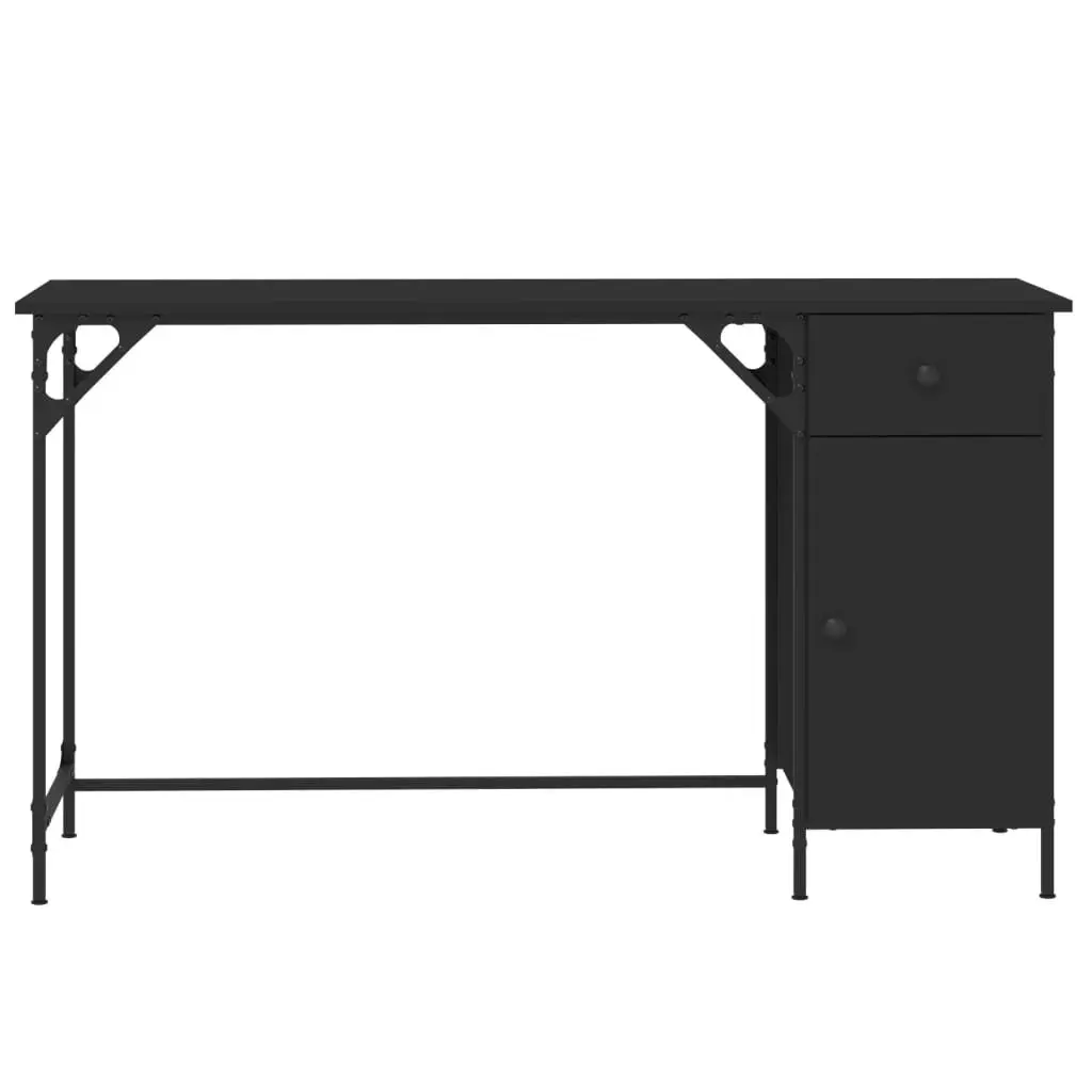 Black Computer Desk for Home Office 131x48x75 cm
