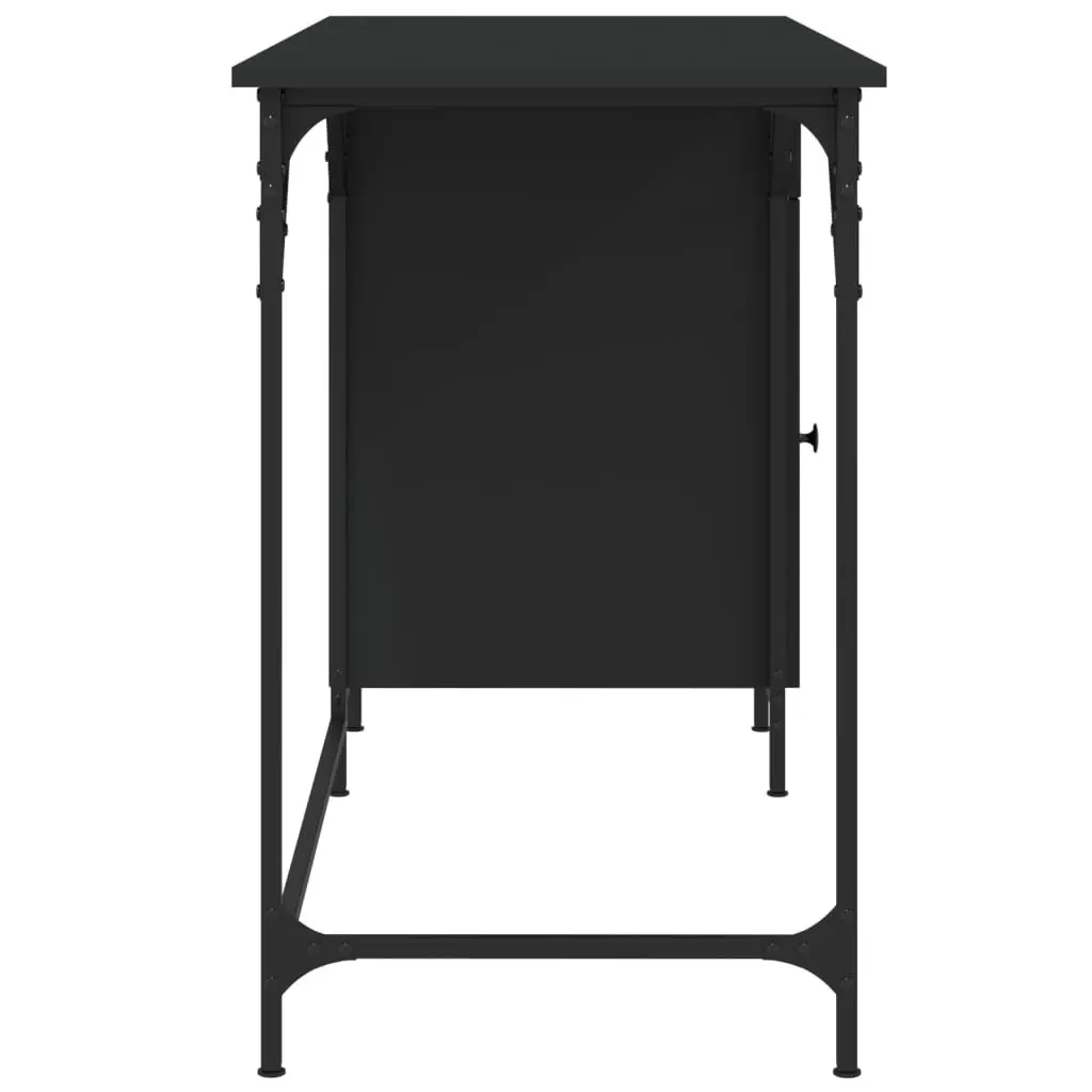 Black Computer Desk for Home Office 131x48x75 cm