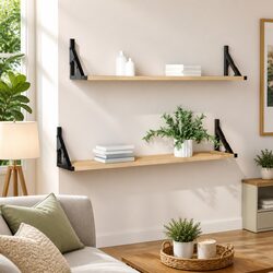 Sonoma Oak Wall Shelves 2 pcs 80x15x15.5 cm