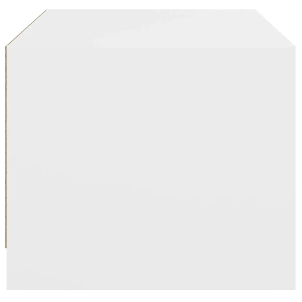 Coffee Table White 68x50x42cm Engineered Wood with Glass Doors