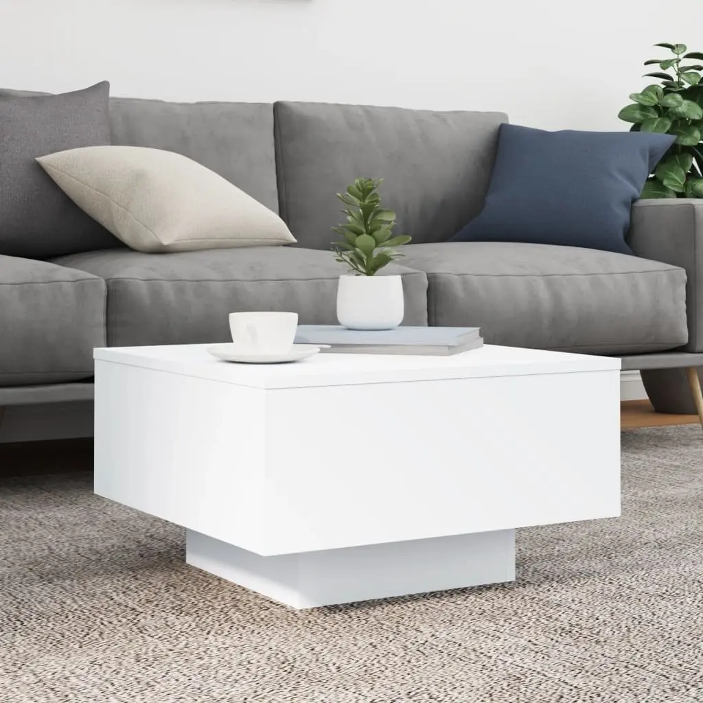 Coffee Table White Modern 55 x 55 x 31 cm Engineered Wood