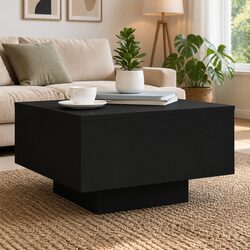Elegant Black Modern Coffee Table for Living Rooms