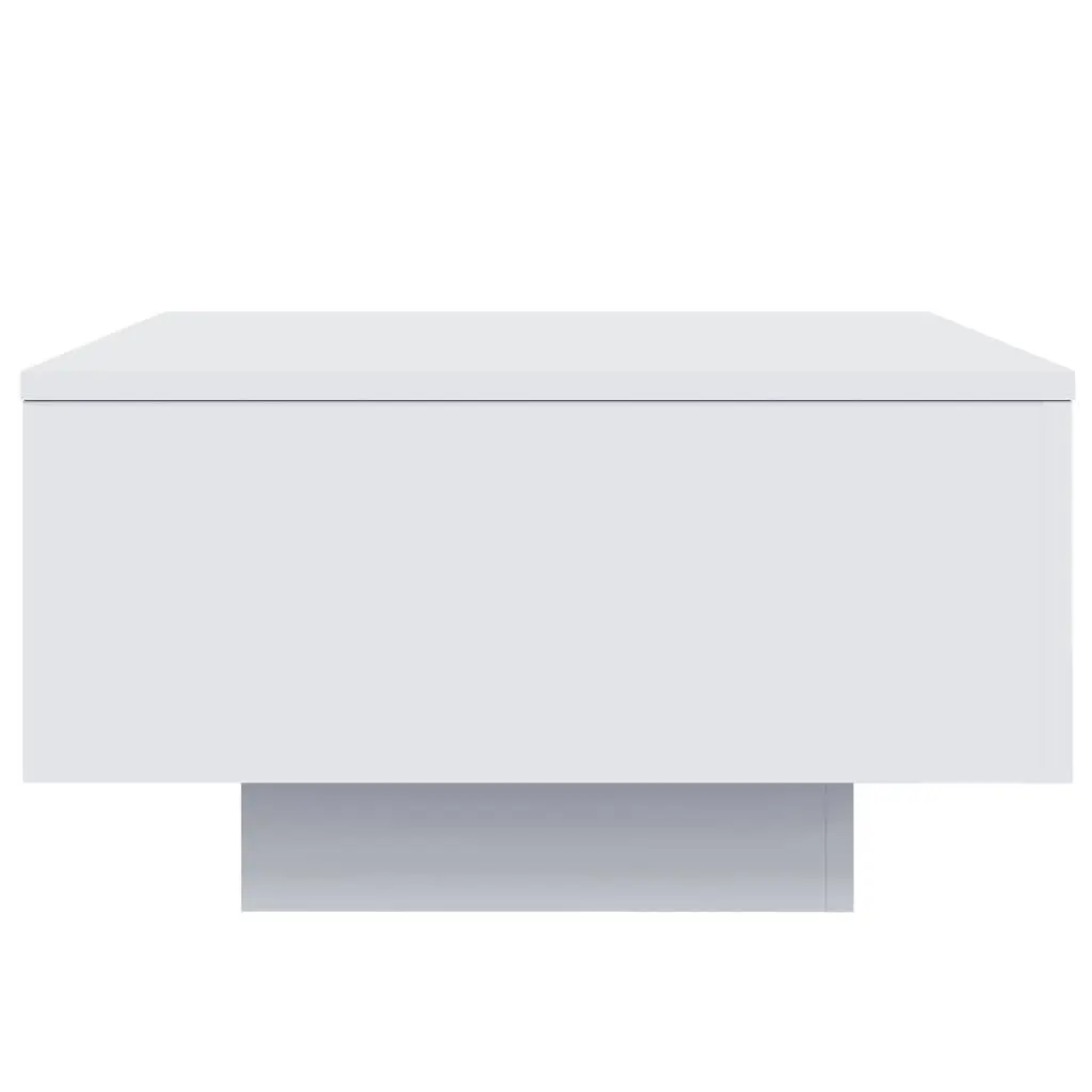 Coffee Table White Modern RGB LED Lights 55 x 55 x 31 cm Engineered Wood