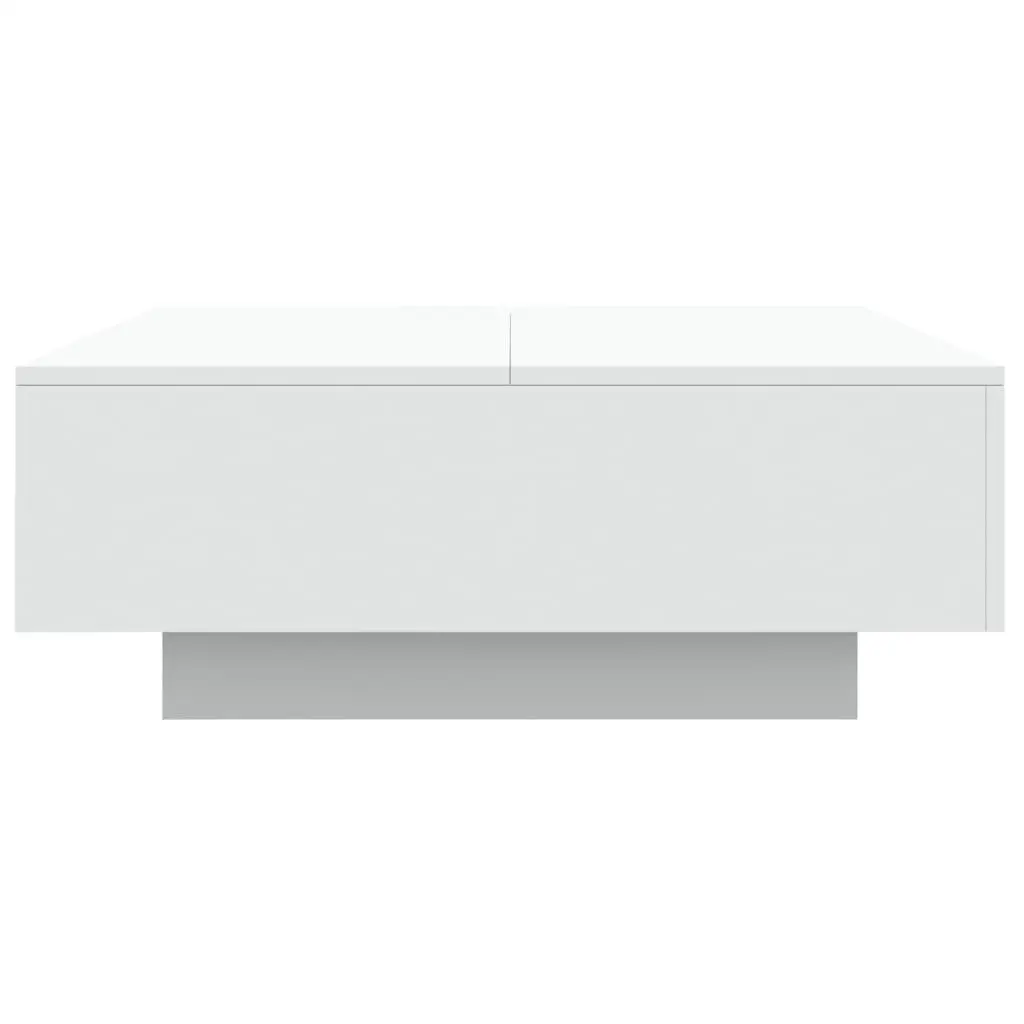 White Coffee Table for Living Room 80x80x31cm