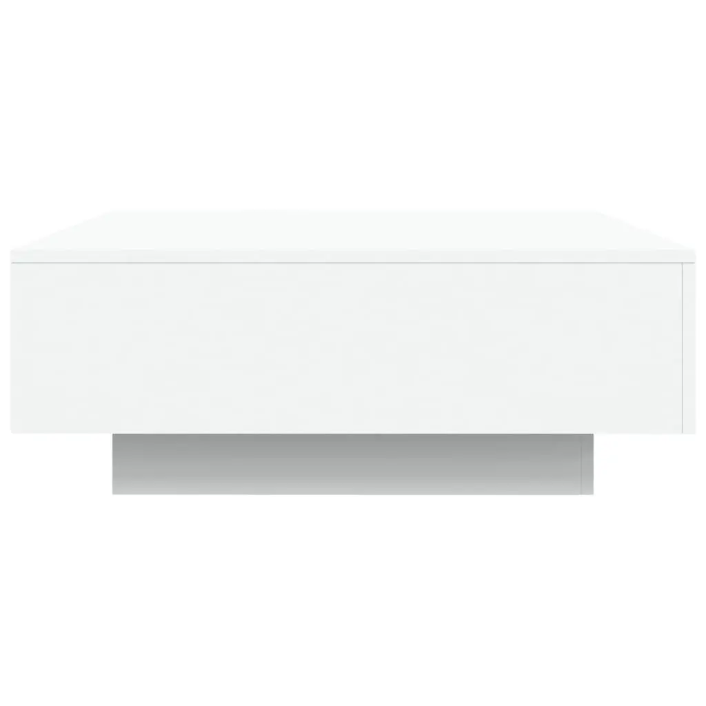 White Coffee Table for Living Room 80x80x31cm