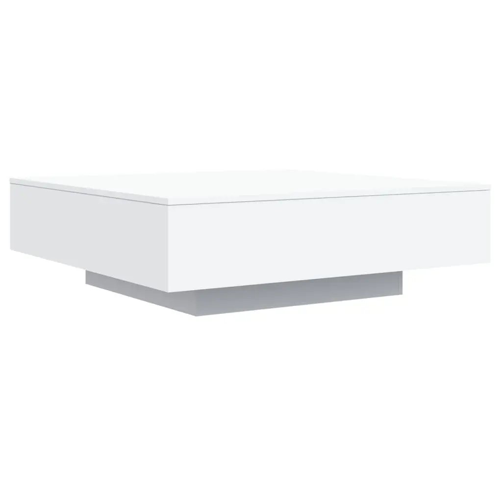 Coffee Table White Modern Living Room Accent Furniture Engineered Wood Side Tea