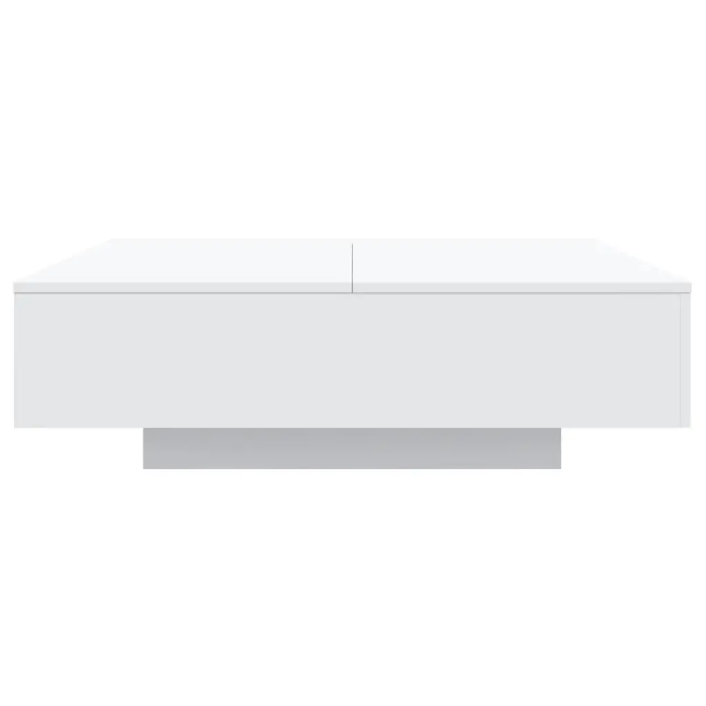 Coffee Table White Modern Living Room Accent Furniture Engineered Wood Side Tea