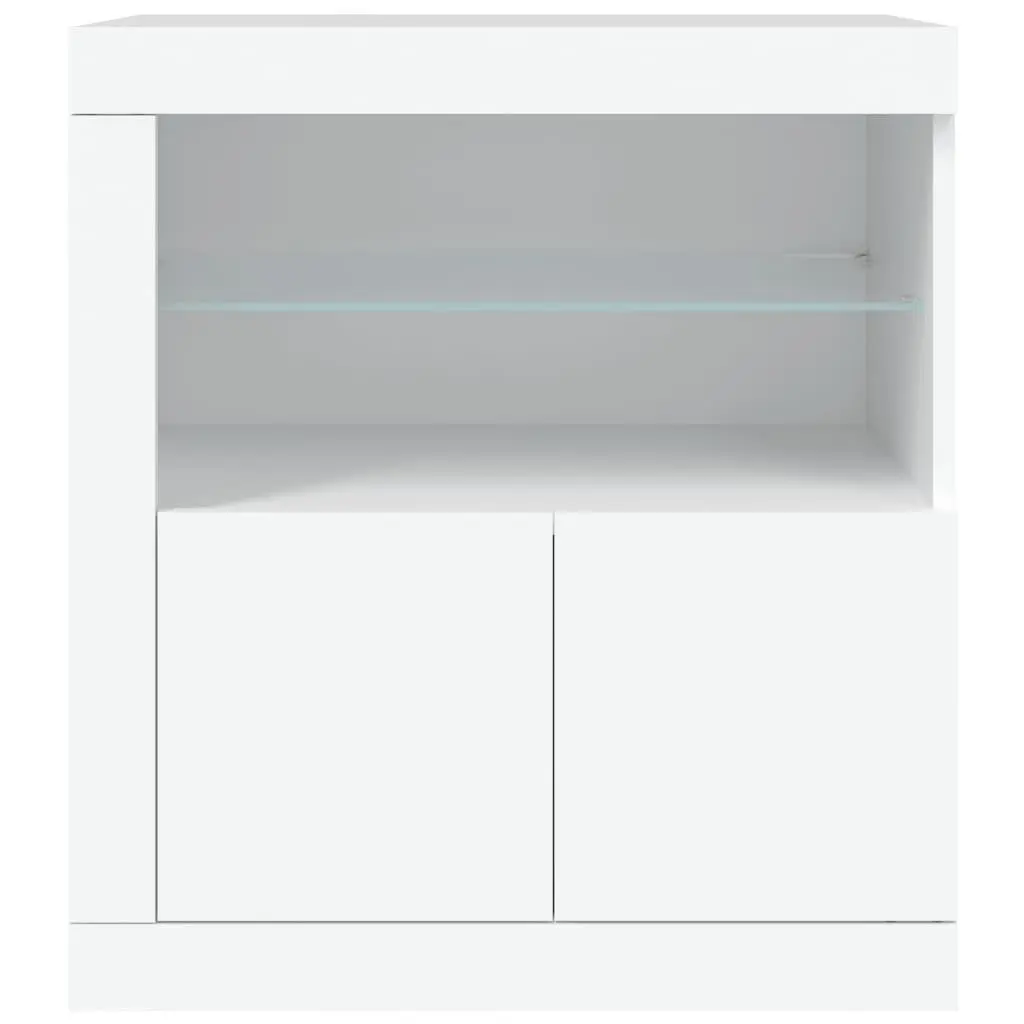 White Sideboard with RGB LED Lights