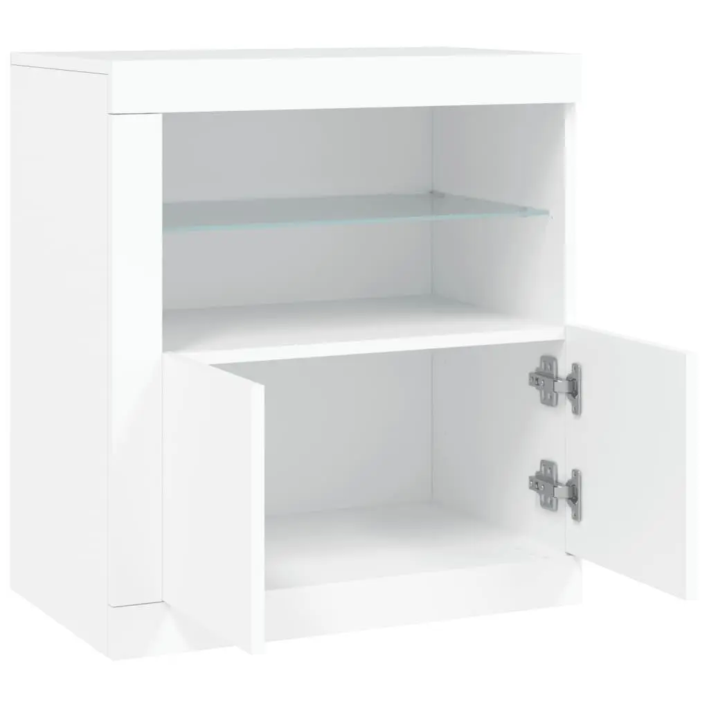 White Sideboard with RGB LED Lights