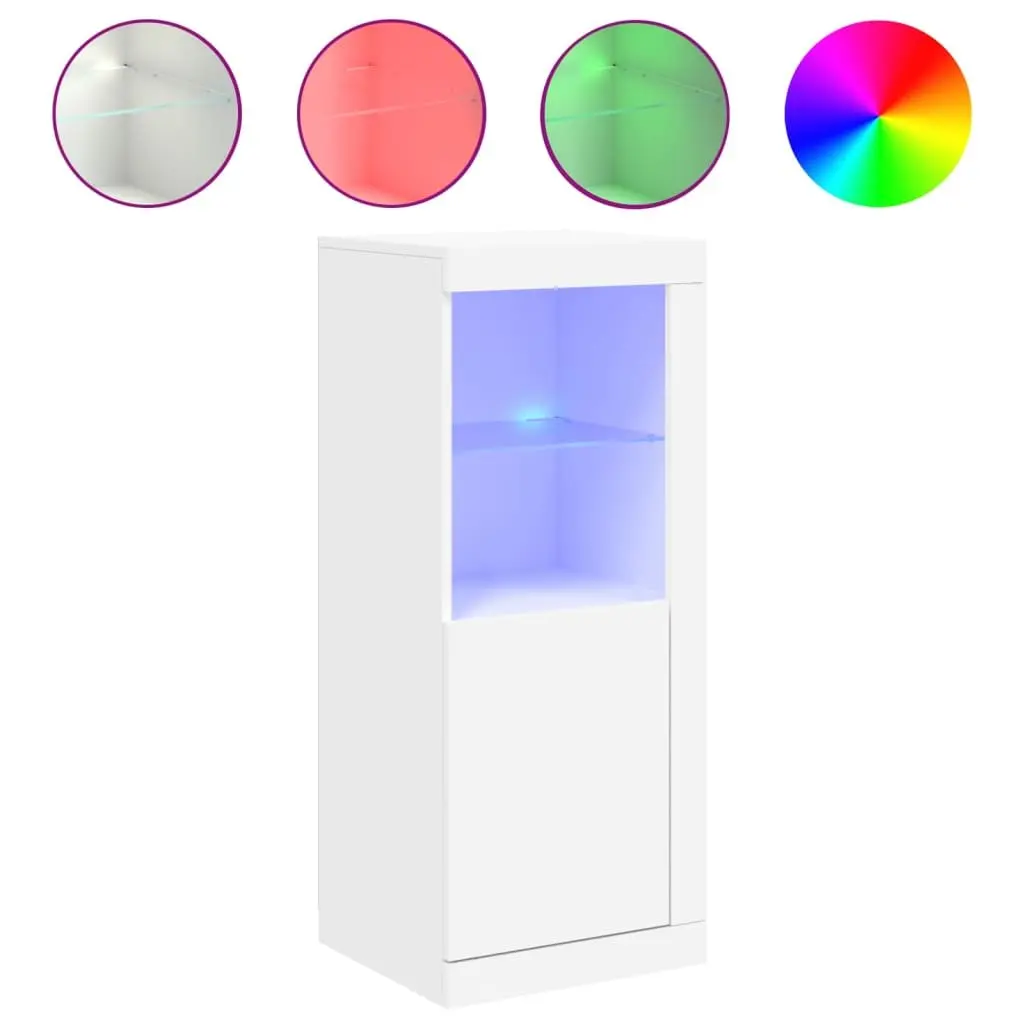 White Sideboard Cabinet with RGB LED Lighting