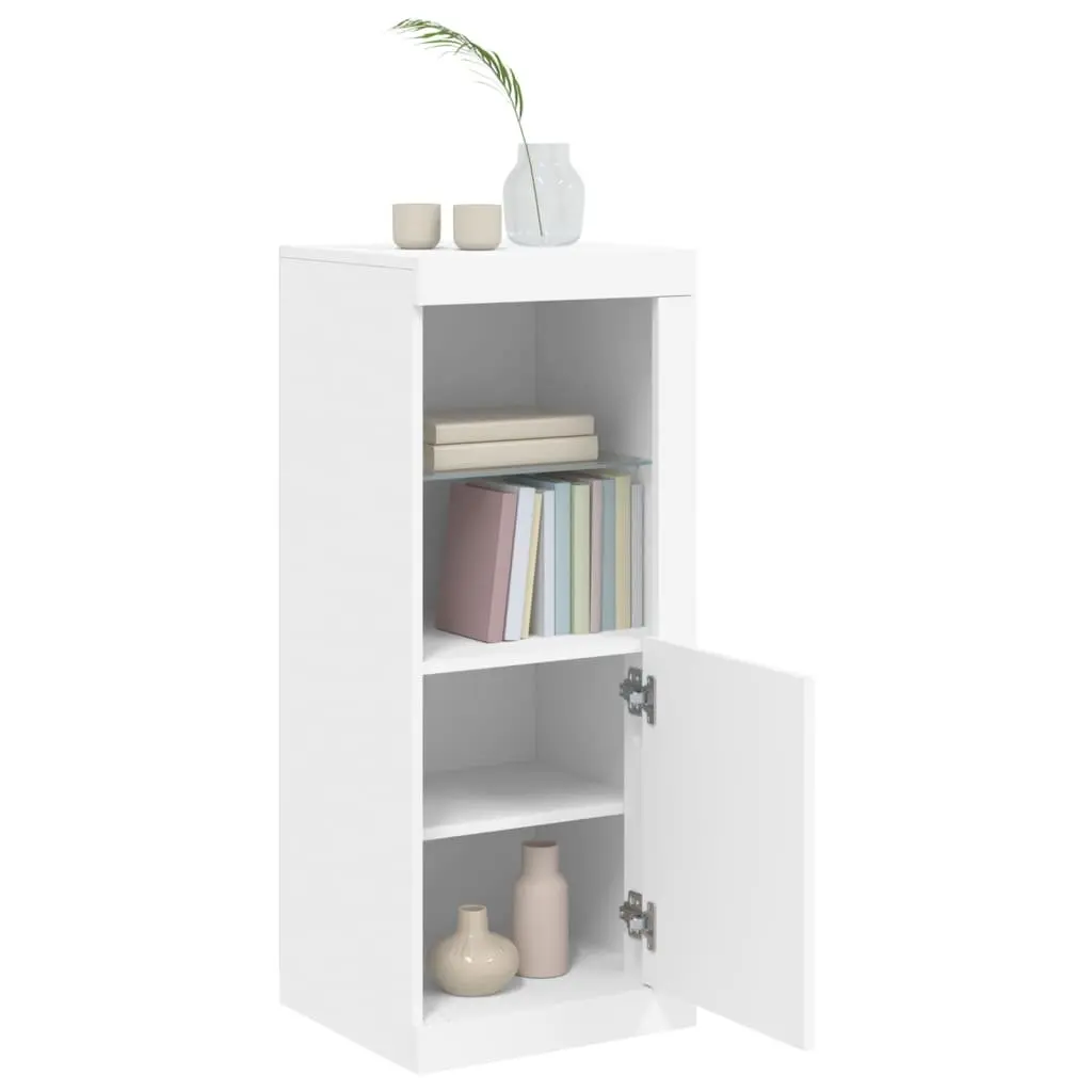 White Sideboard Cabinet with RGB LED Lighting